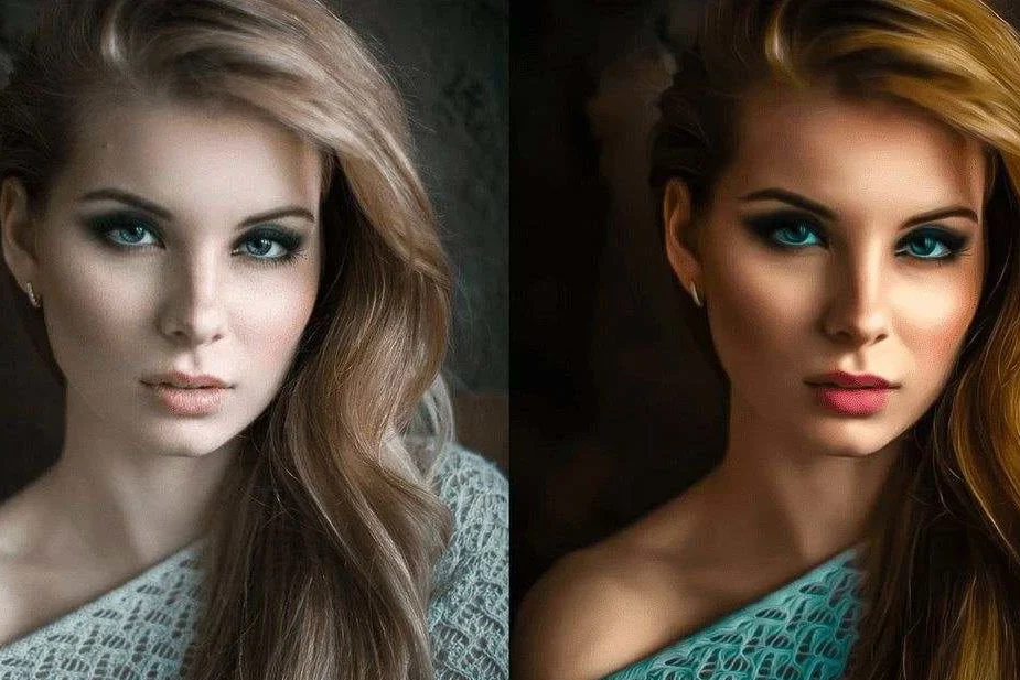 Portrait photo retouching